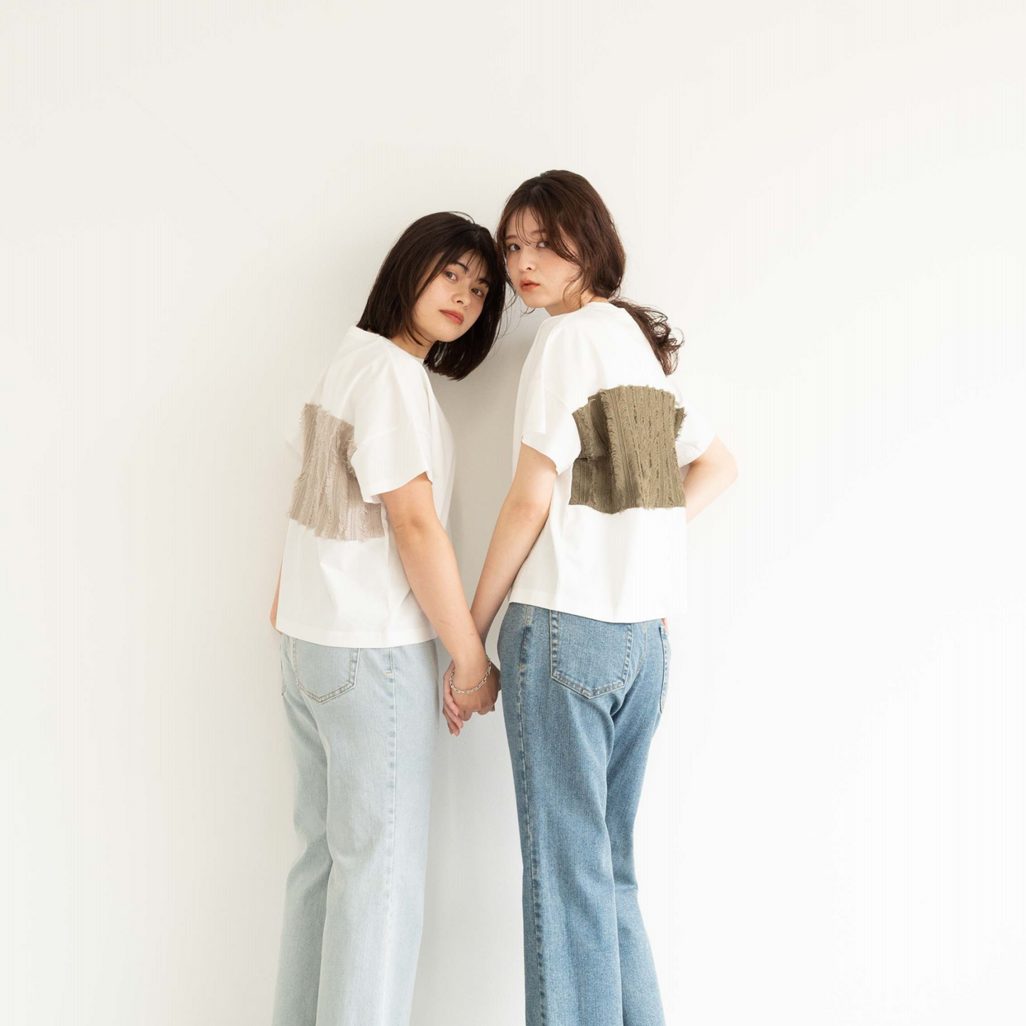 Frayed edge tassel splice T-shirt