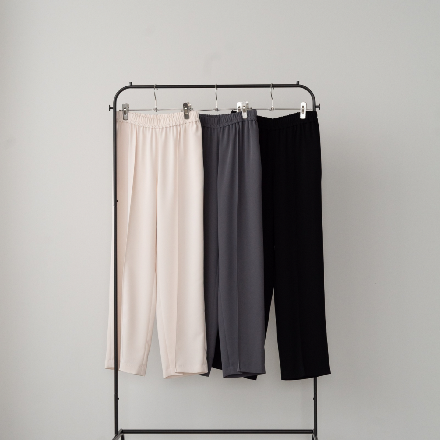 100% polyester double stretch pintuck pants
