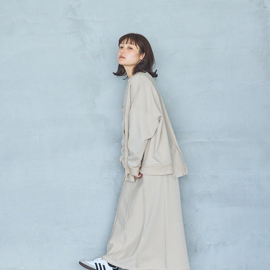 Cut-Off Jersey Skirt