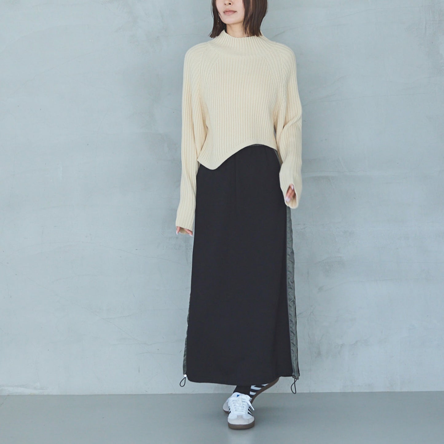 5-Gauge Asymmetric Ribbed Pullover