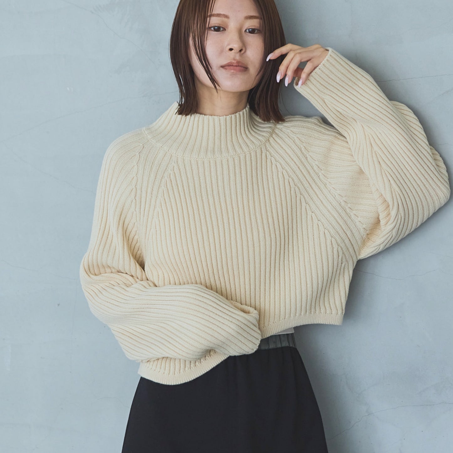 5-Gauge Asymmetric Ribbed Pullover