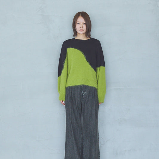 5-Gauge Knit Pullover in Feather-Yarn