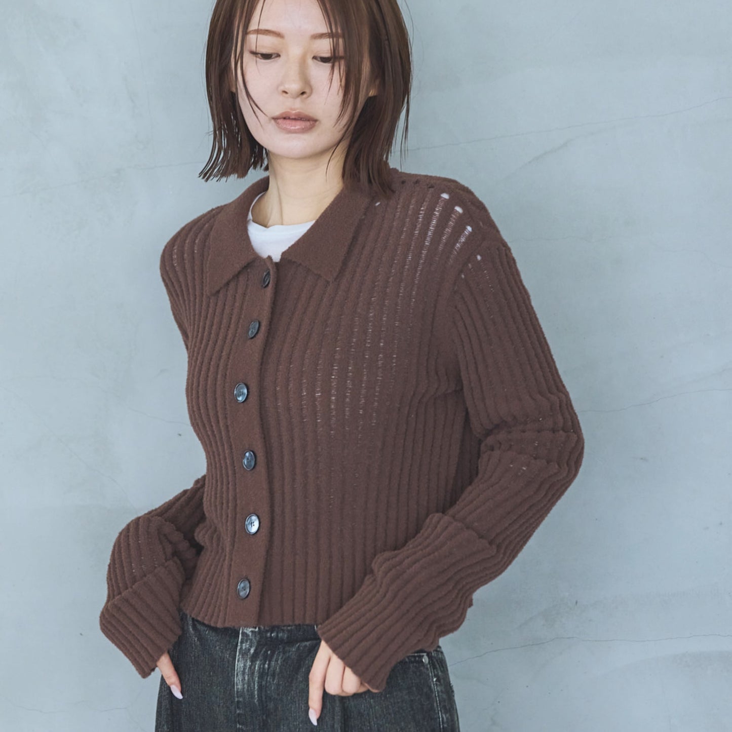 Feather Yarn Sheer Pullover