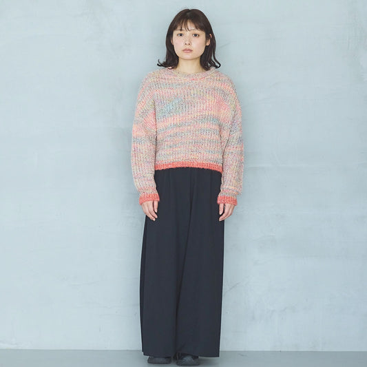 Space-Dyed Ribbed Pullover