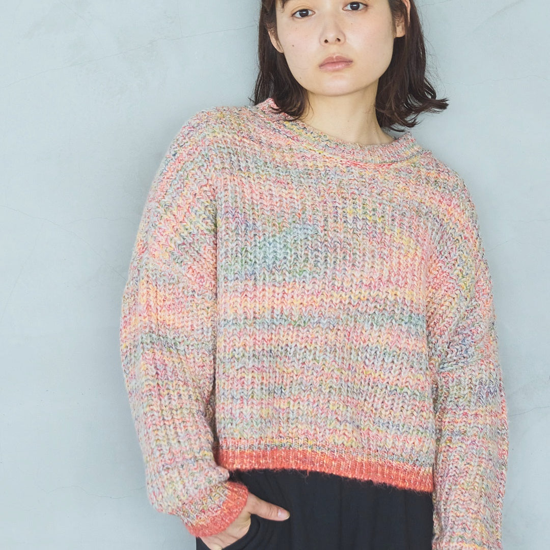 Space-Dyed Ribbed Pullover