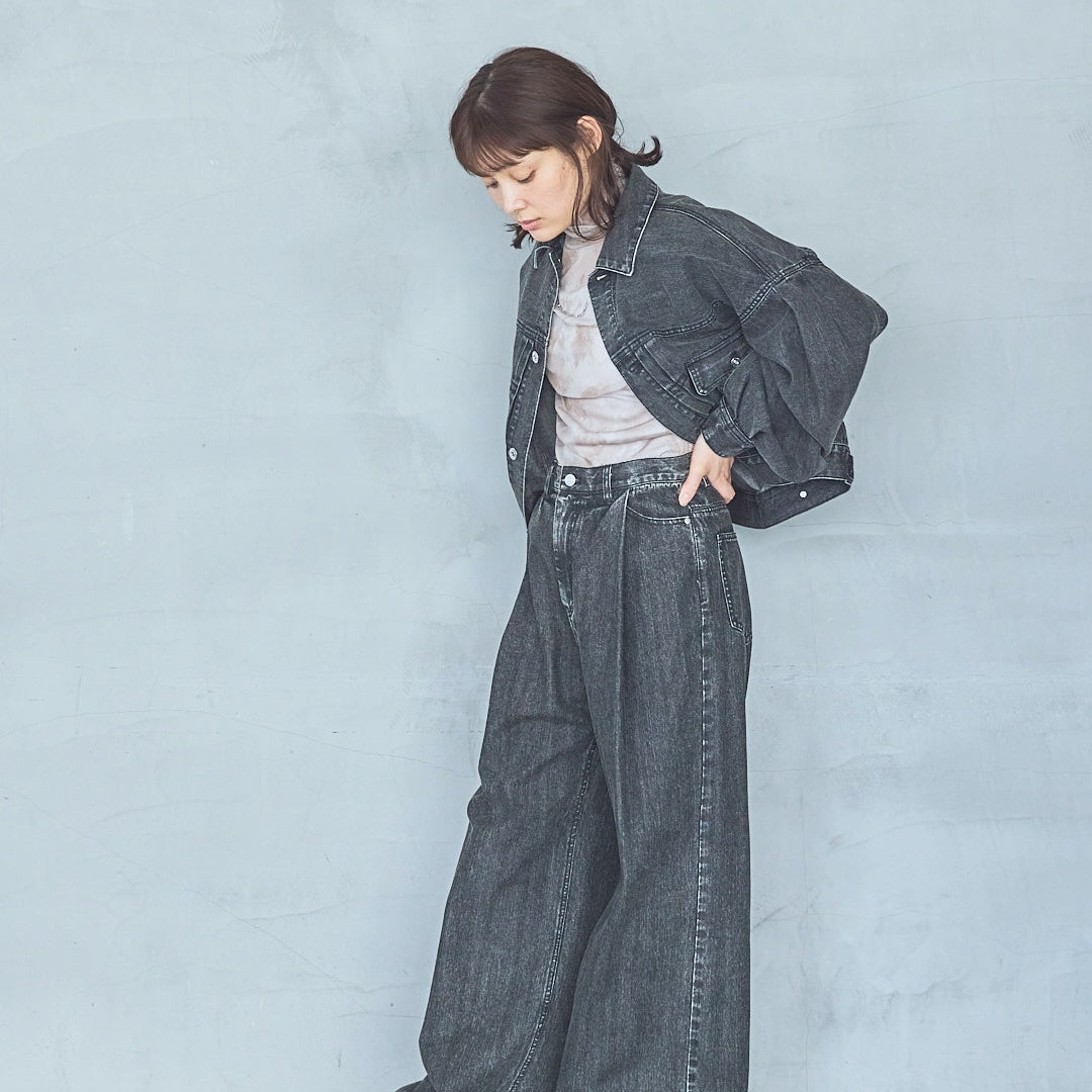 Soft Tulle Marble Print Pullover-25AW