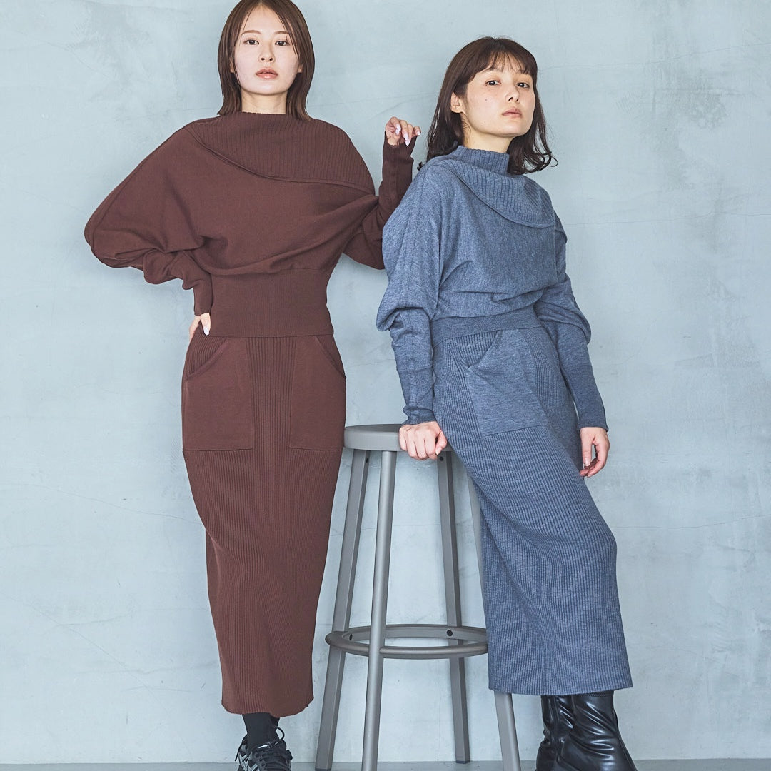12-Gauge Lightweight Ribbed Panel Knit Pullover