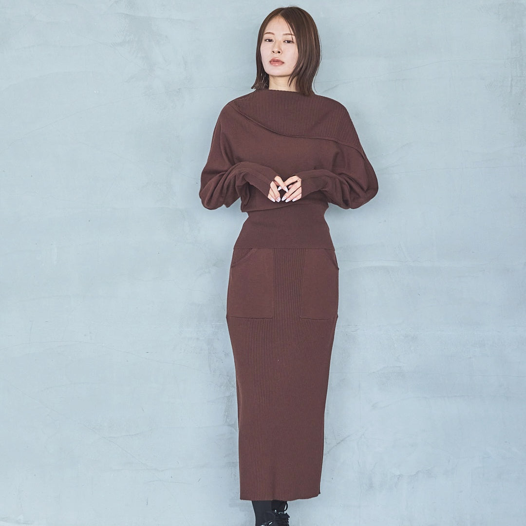 12-Gauge Lightweight Ribbed Panel Knit Pullover