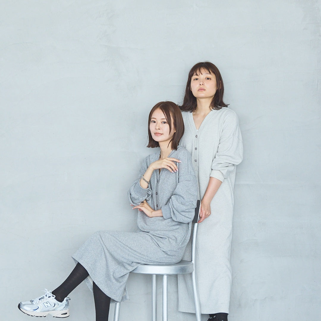 Bonded French Terry V-Neck Onepiece
