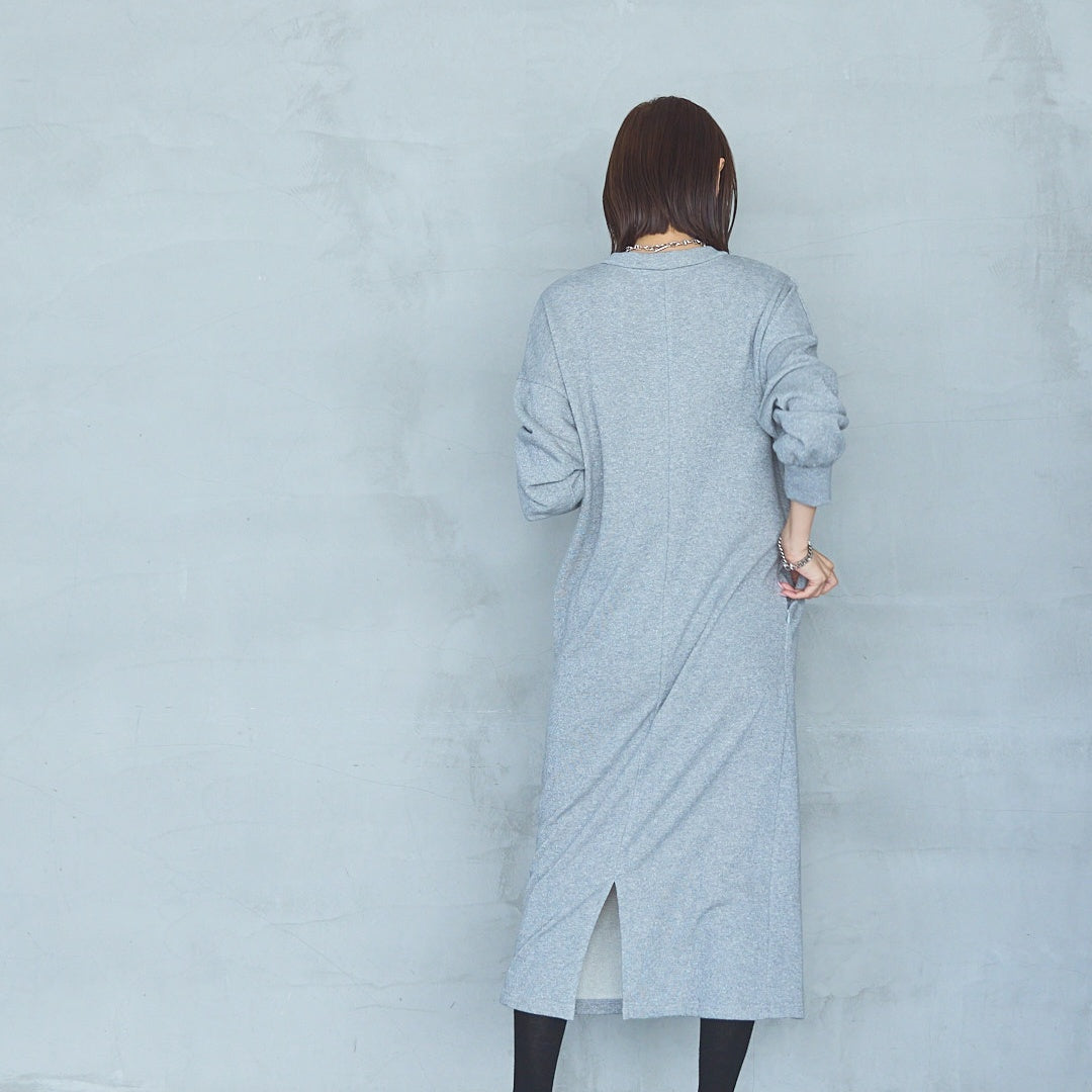 Bonded French Terry V-Neck Onepiece