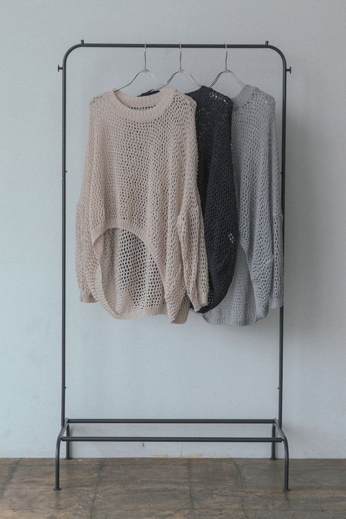 Mesh pullover Summer color