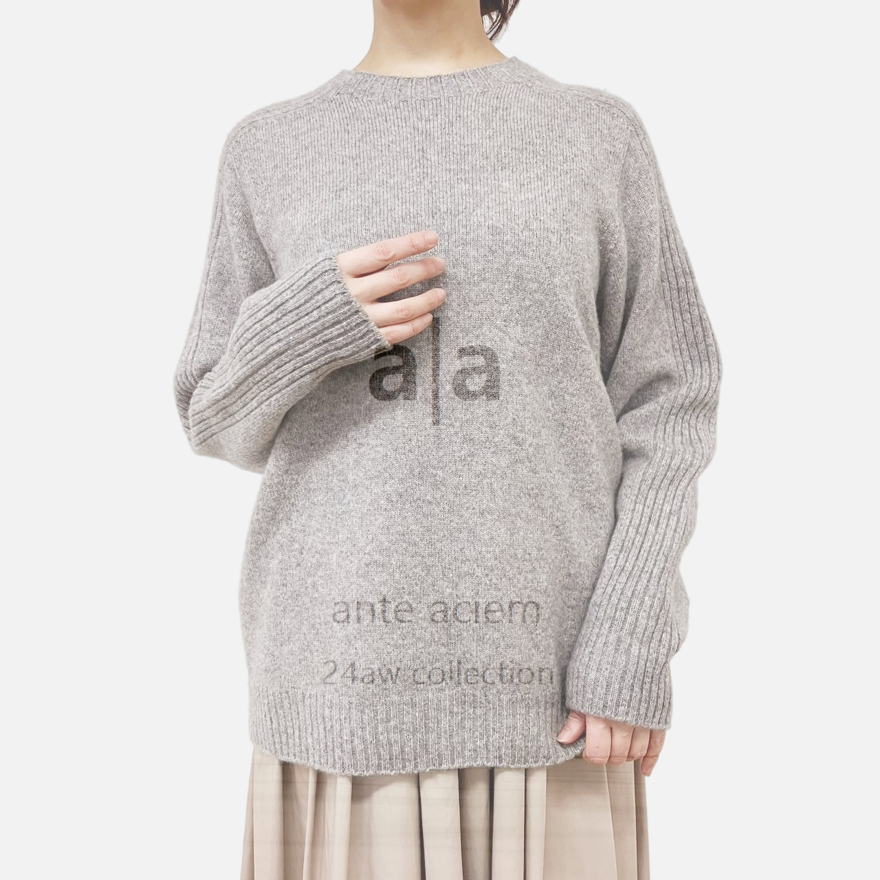 crew neck pullover sweater in cooma lambs wool-Unisex