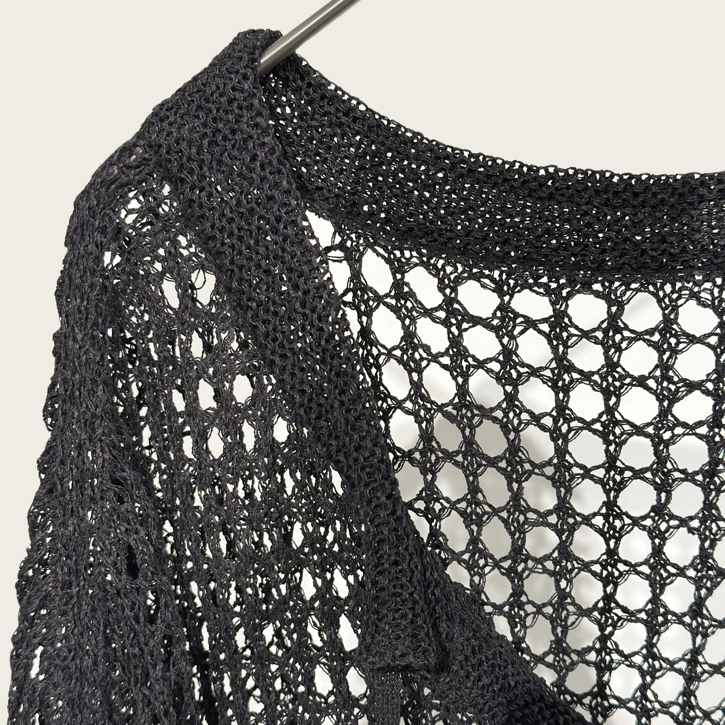 TUMUGI yarn and SHION yarn rope design knitted top