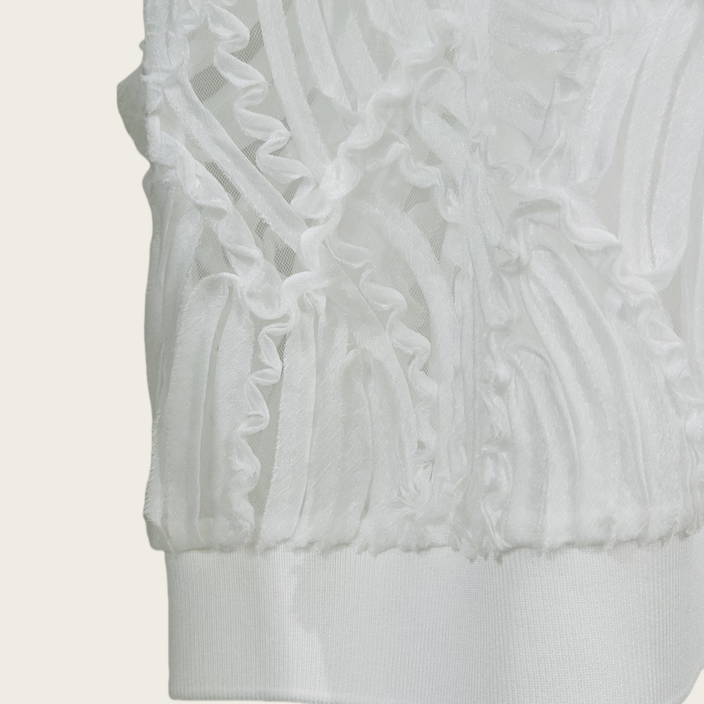 Feather-shape Lace Panel Pullover Vest