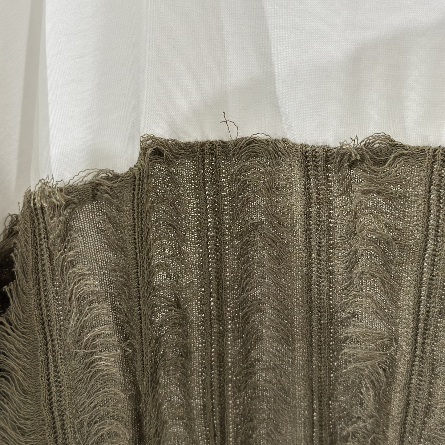 Frayed edge tassel splice T-shirt