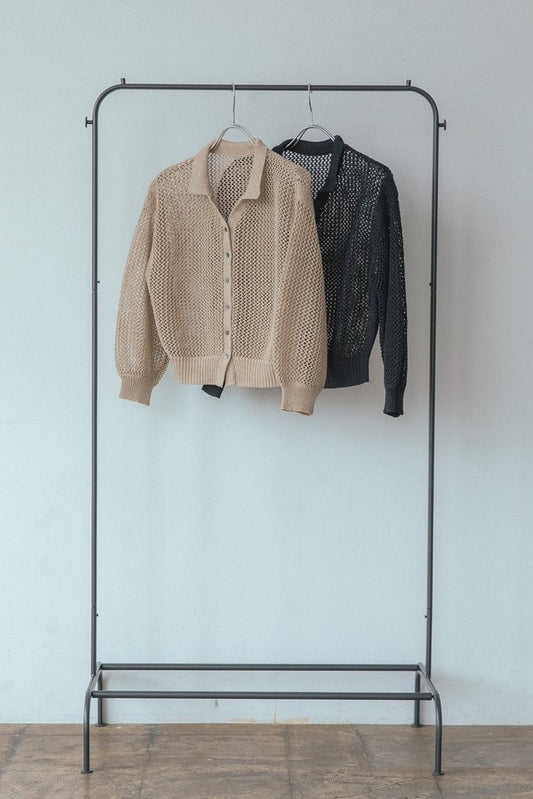 7 gauge hemp like mesh cardigan