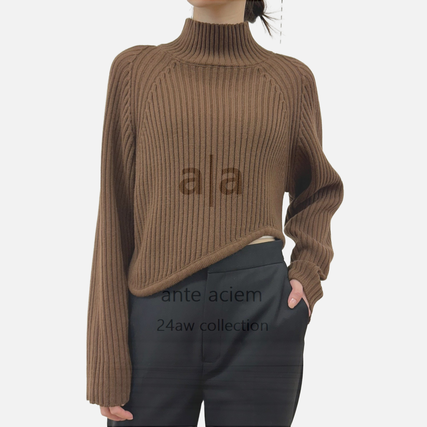 5G Asymmetric Ribbed Sweater