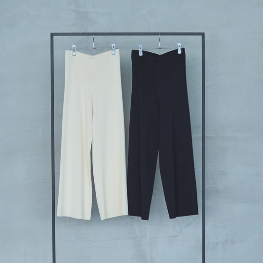 14-Gauge Rib Knit Flared Pants