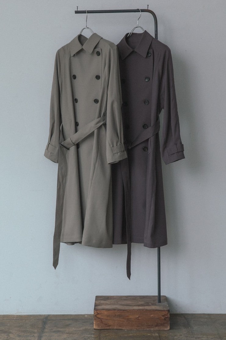 Basic twill trench coat