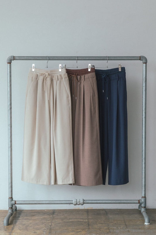 Polyester chambray double waist pants