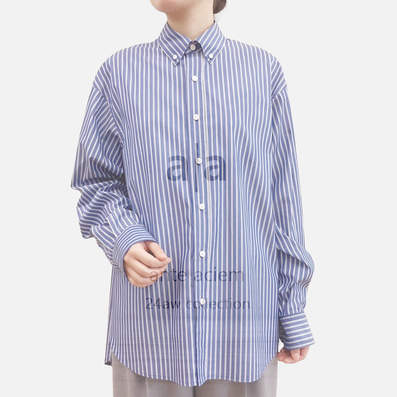 Big Button Down Stripe Shirt-Unisex