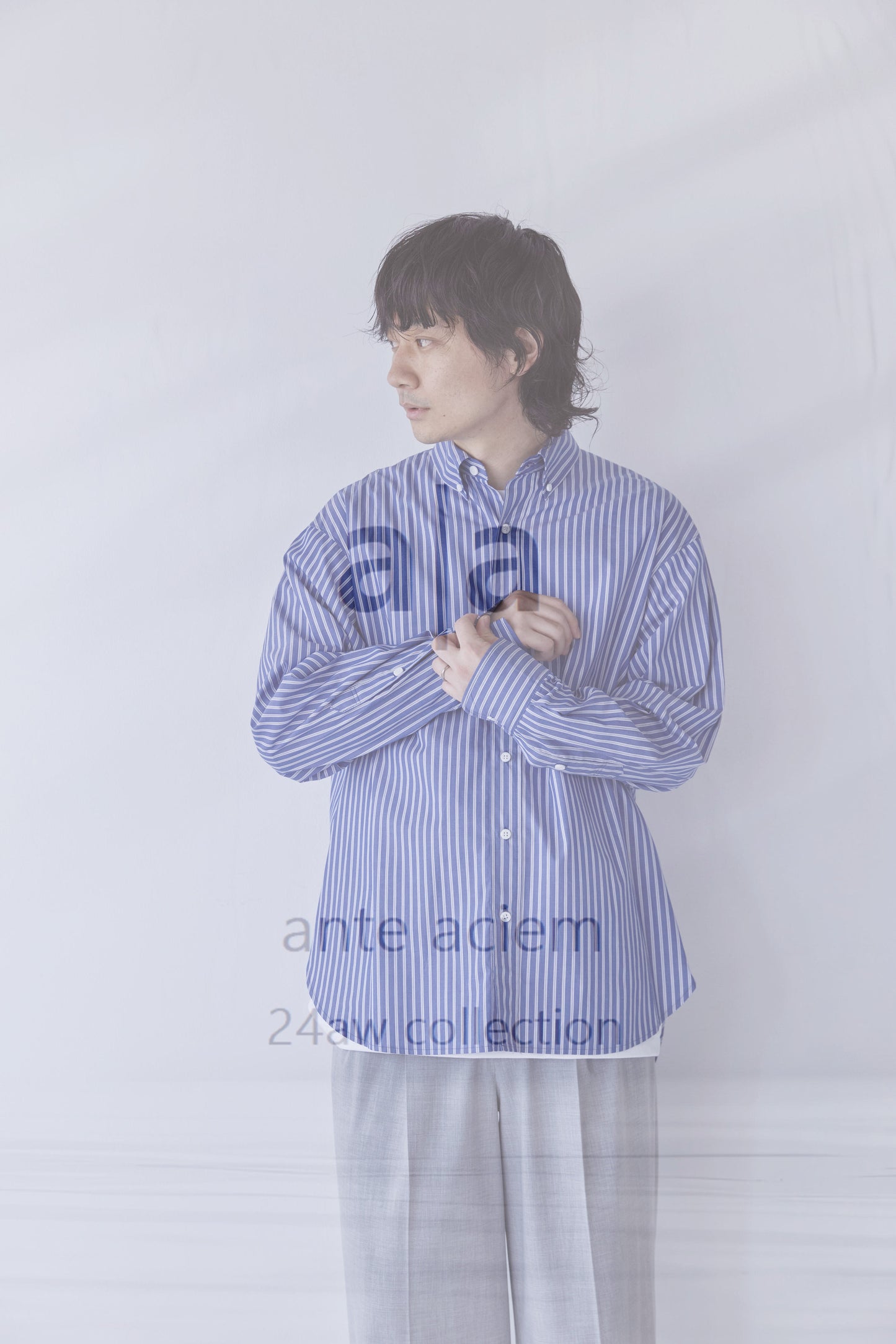 Big Button Down Stripe Shirt-Unisex