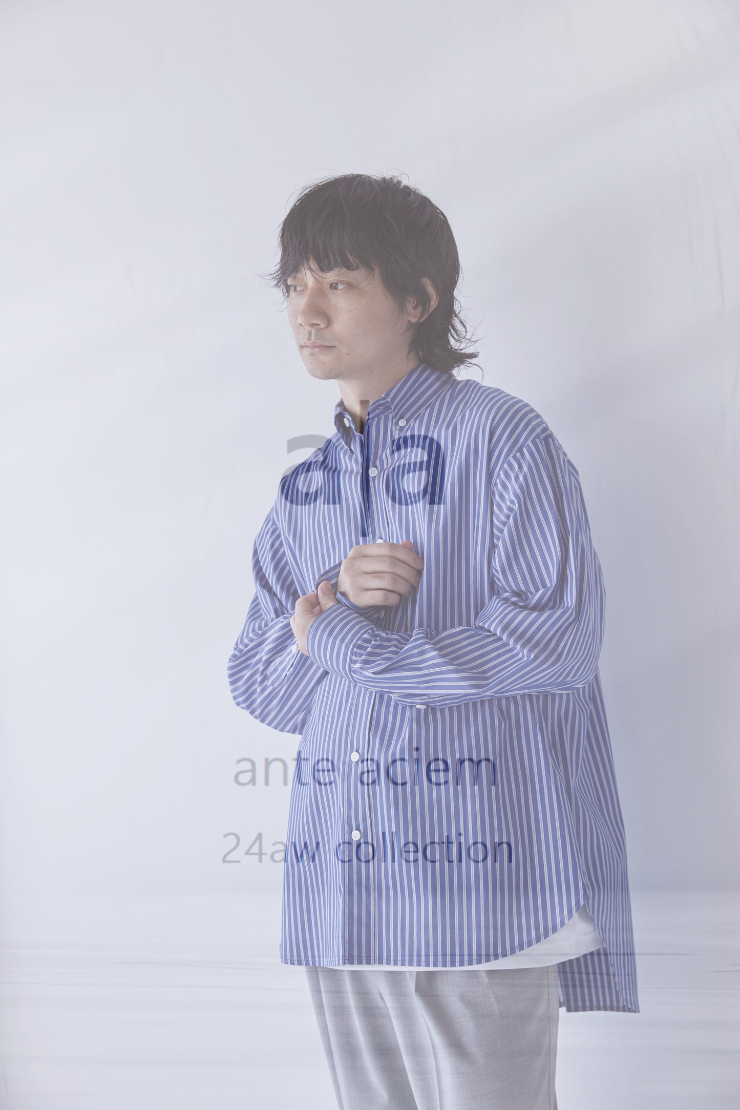 Big Button Down Stripe Shirt-Unisex