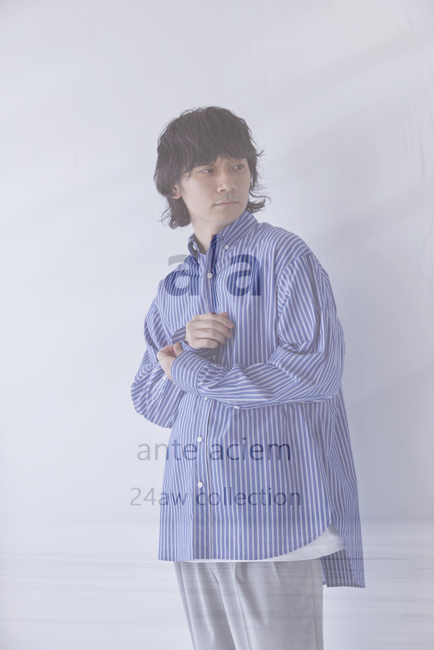 Big Button Down Stripe Shirt-Unisex