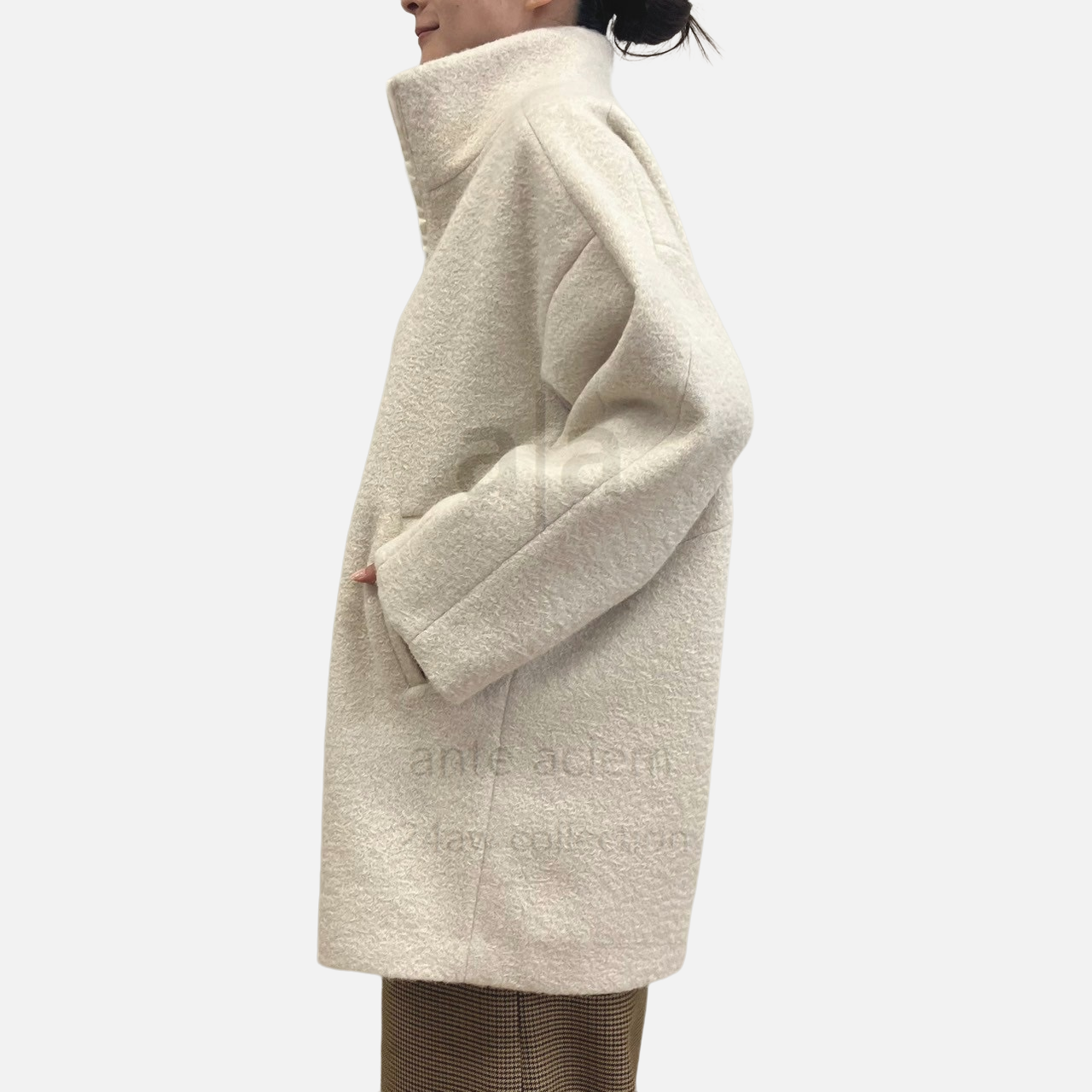 WOOLLET Loop Stand Collar Coat