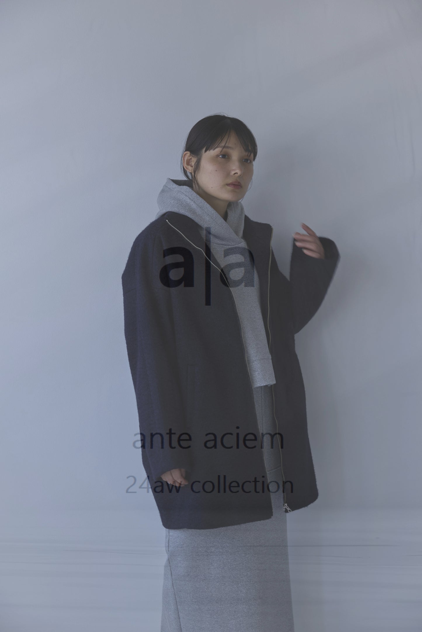 WOOLLET Loop Stand Collar Coat