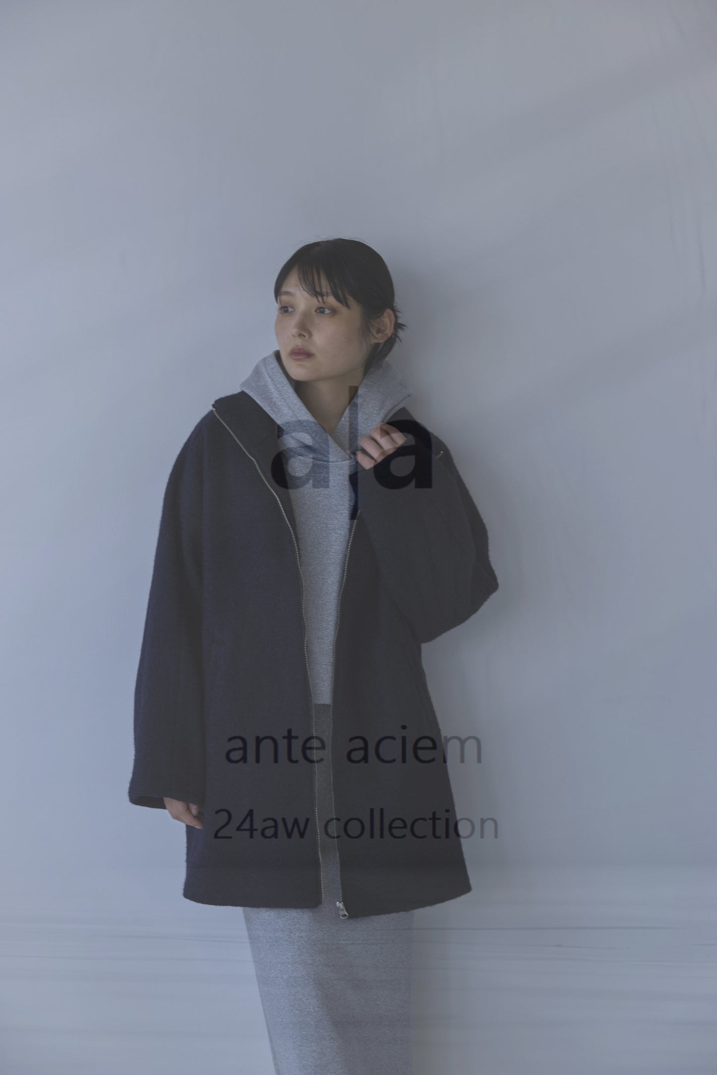 WOOLLET Loop Stand Collar Coat