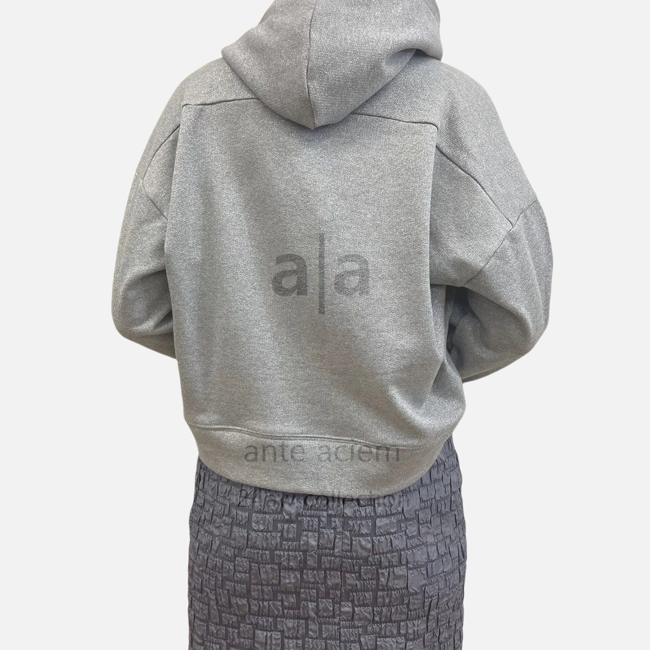 Sparkling Cotton Glimmer Backed Fleece Cropped Pullover