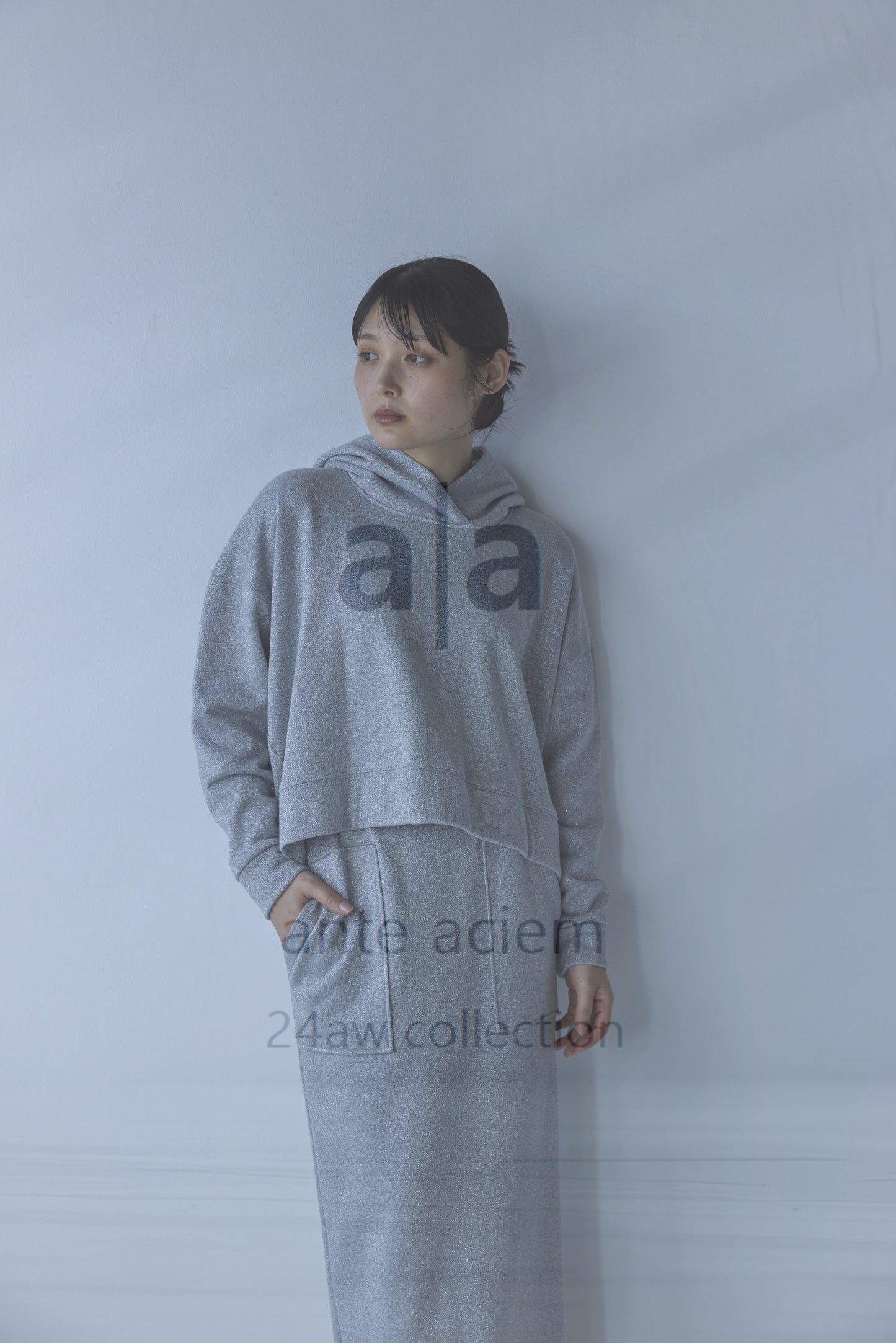 Sparkling Cotton Glimmer Backed Fleece Cropped Pullover