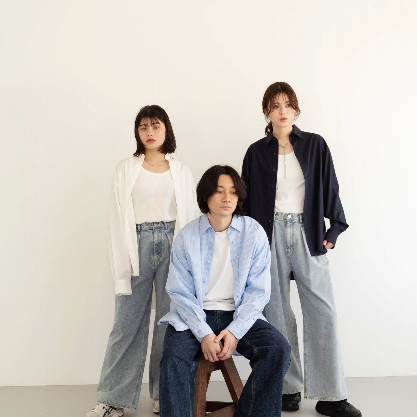 50s tightly woven Luftas and liquid ammonia processed pure cotton oversized design shirt