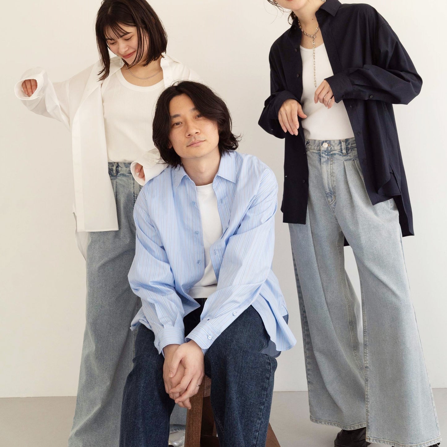 KAIHARA Denim baggy pants