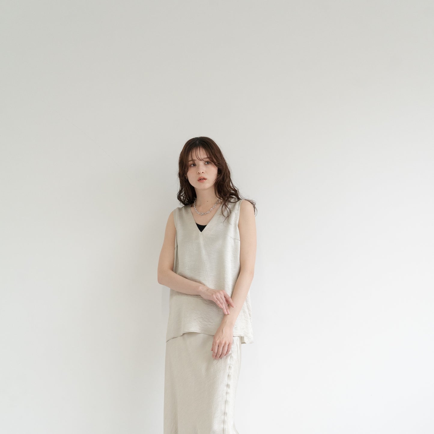 Acetate vintage satin vest