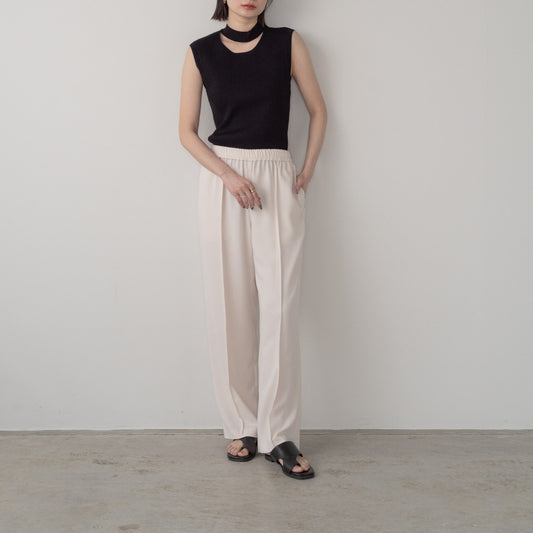 100% polyester double stretch pintuck pants