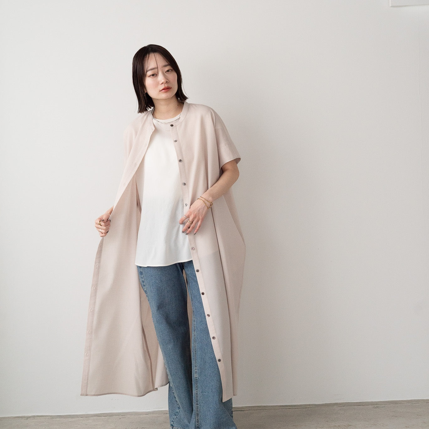 Linen like polyester wide BL OP