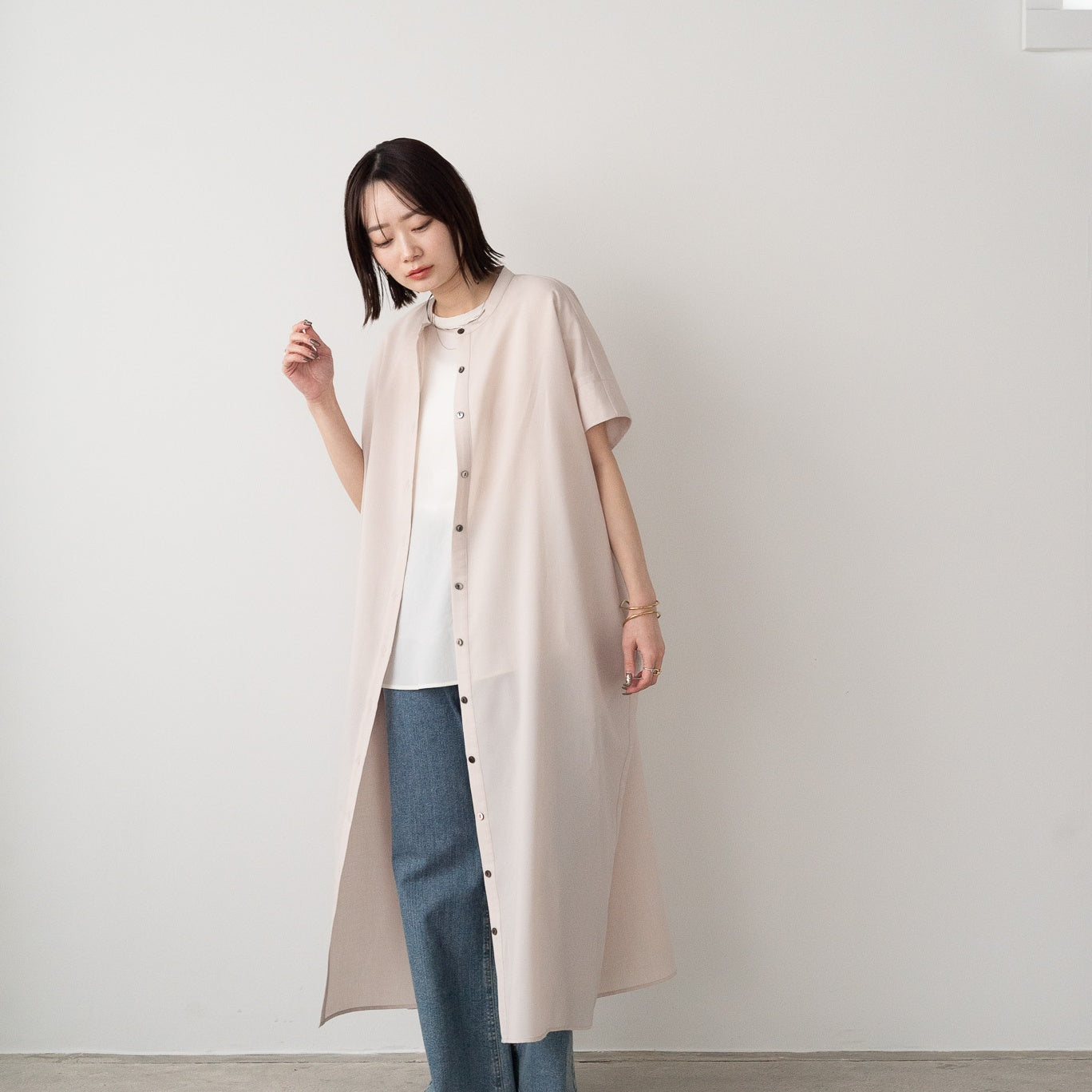 Linen like polyester wide BL OP