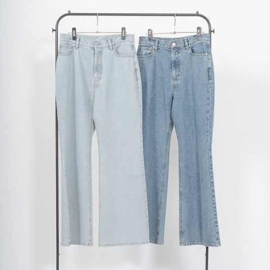 KAIHARA DENIM denim half flare pants