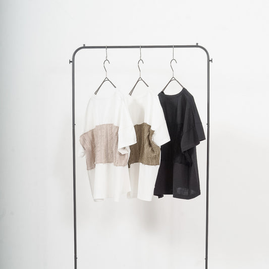 Frayed edge tassel splice T-shirt