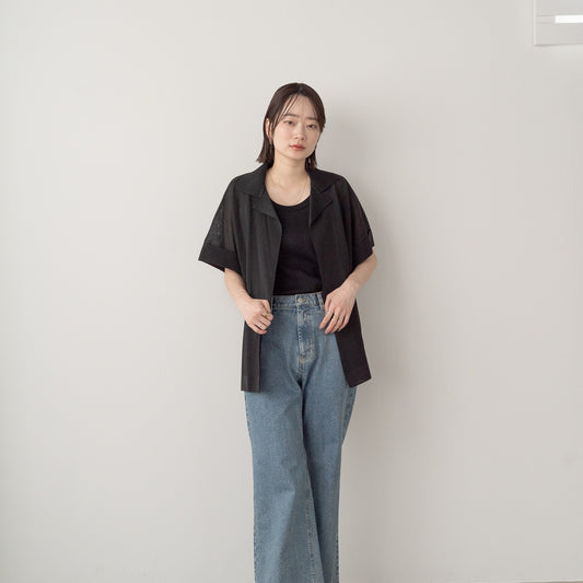 14G Sheer Lame Collar Vest