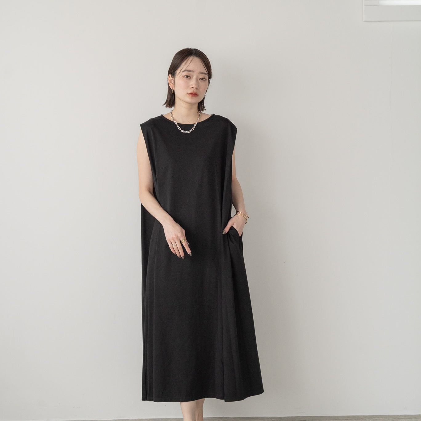 Pique Tucked Sleeve One-Piece