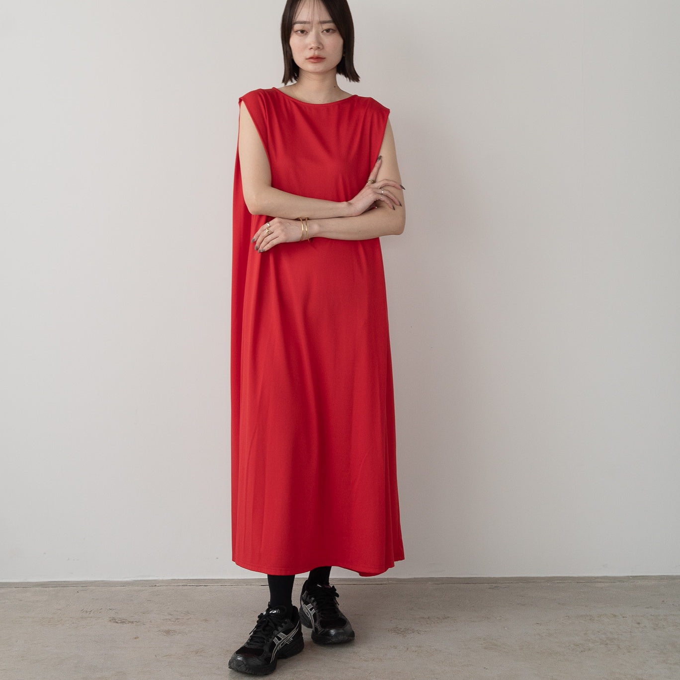 Pique Tucked Sleeve One-Piece