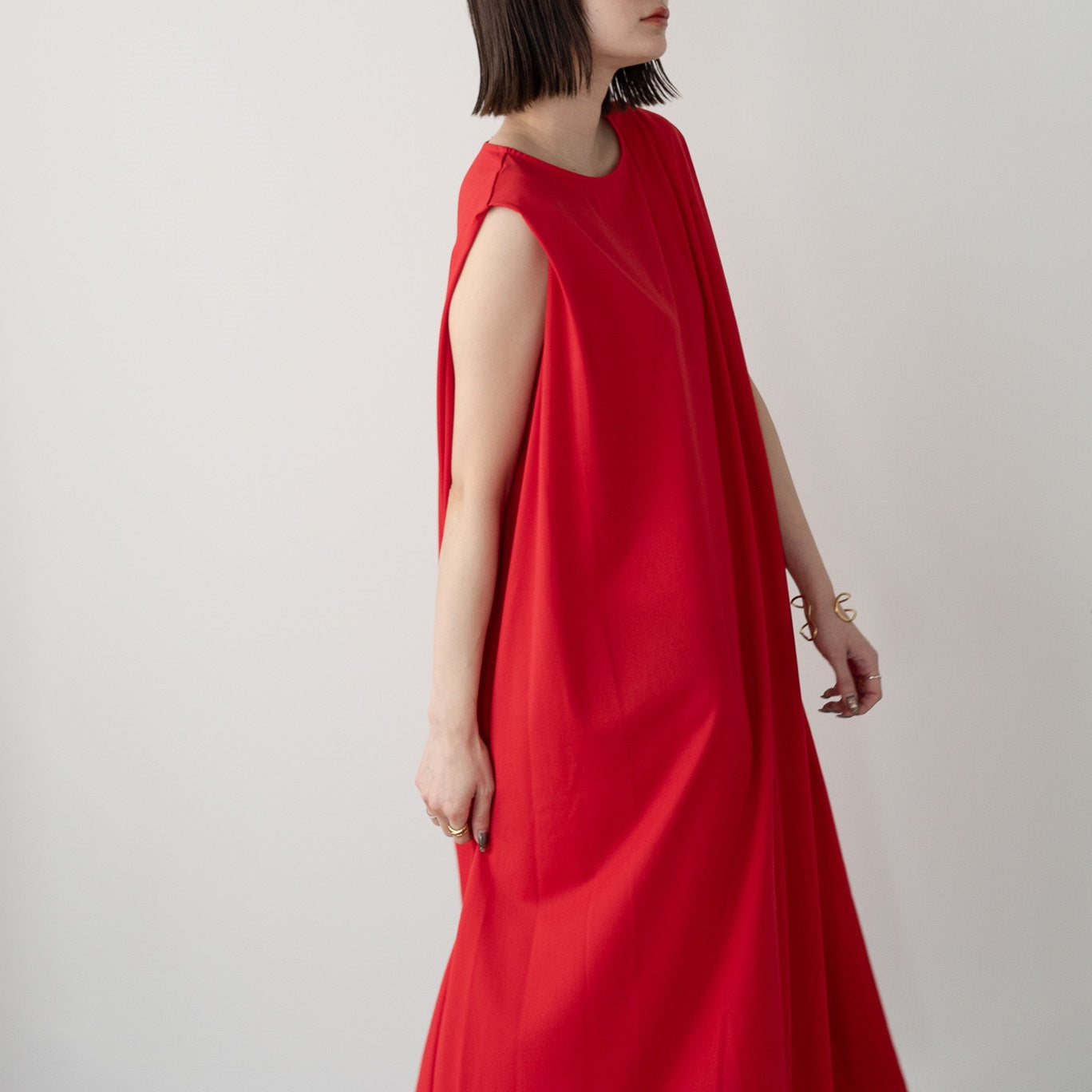 Pique Tucked Sleeve One-Piece