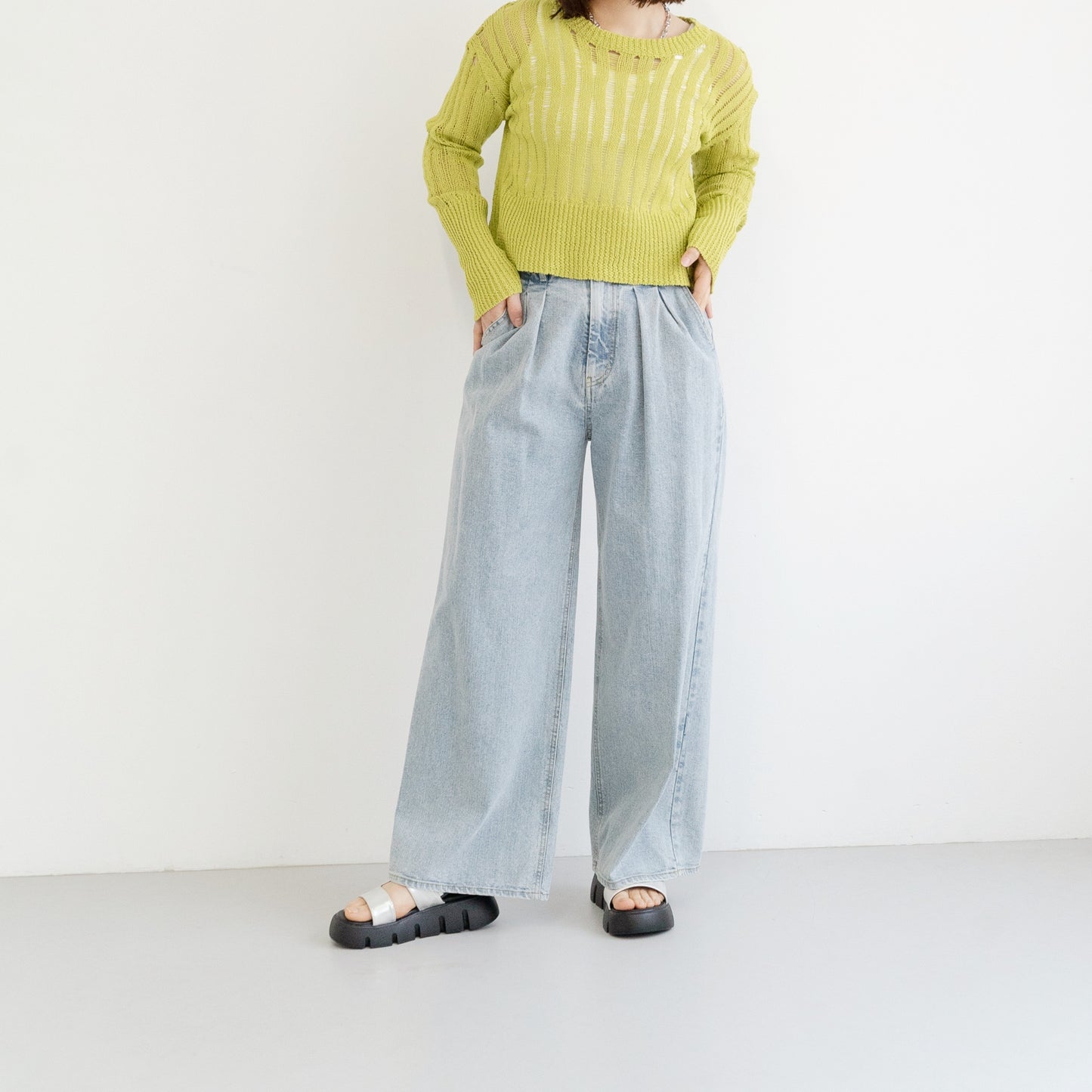 KAIHARA Denim baggy pants