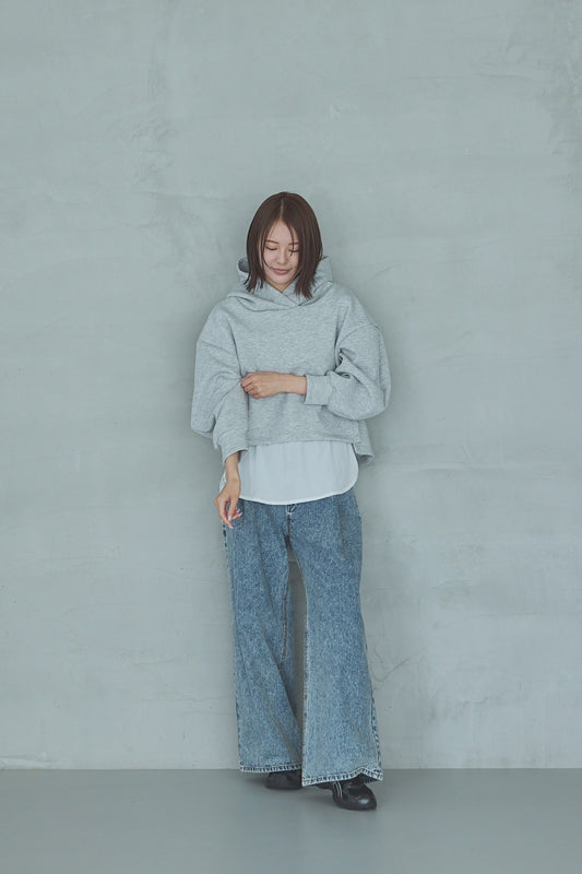 Wide Cropped Hoodie